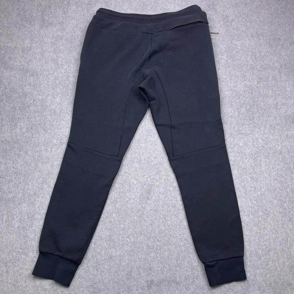 nike tech sweatpants mens medium black tapered jogger drawstring